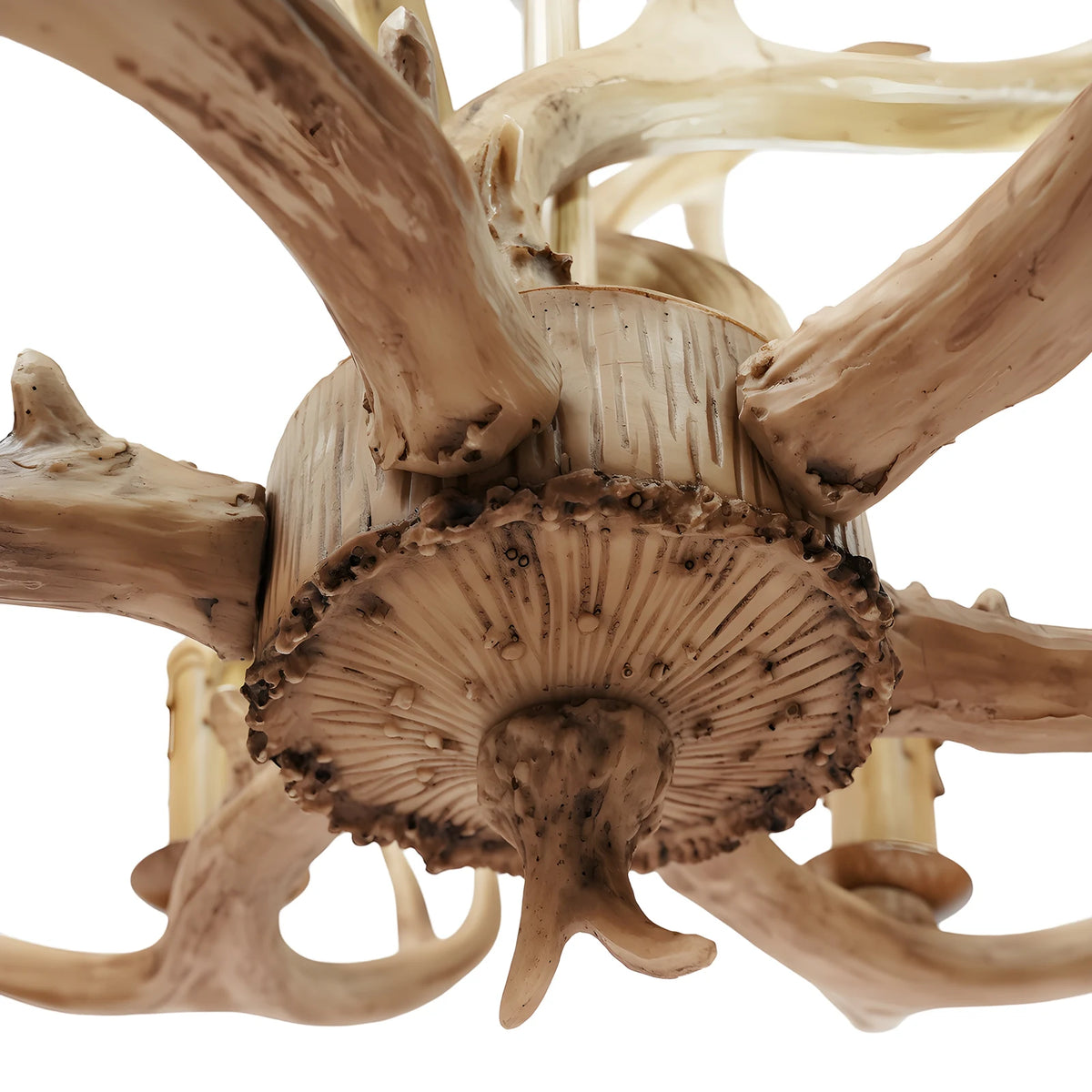 Retro Resin Deer Antler Pendant Ceiling Light For Dining Kitchen