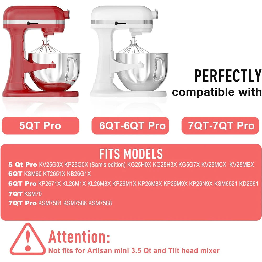 Bowl-Lift Stand Mixer Bowl With Lid Compatible With 600