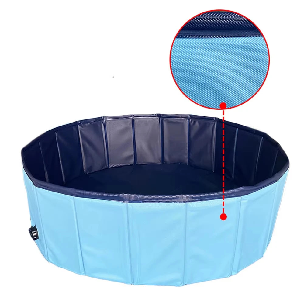 Portable Foldable Dog Swimming Pool Bathing Tub Grooming Station