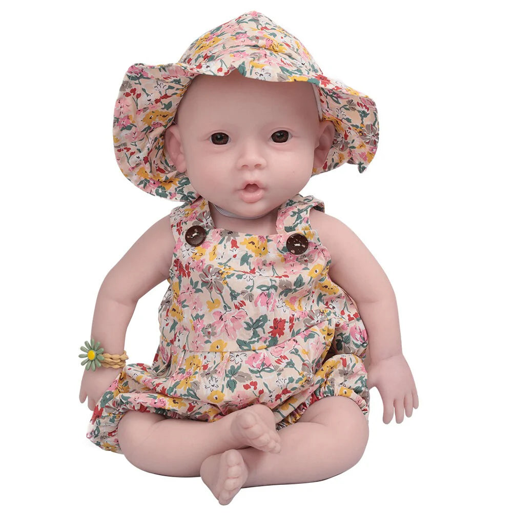 18.5-inch 3000g Realistic Silicone Reborn Baby Doll 100% Silicone Newborn Girl Toy for Children's Doll Collection