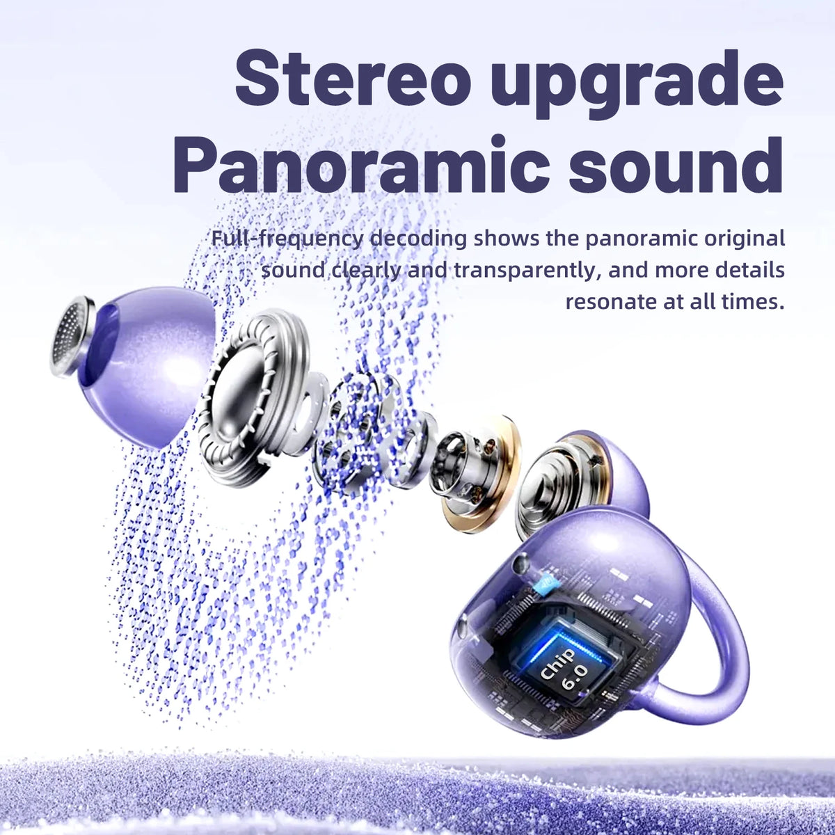 INSONIXN Open Ear Clip Wireless Bluetooth Headphones With Microphone