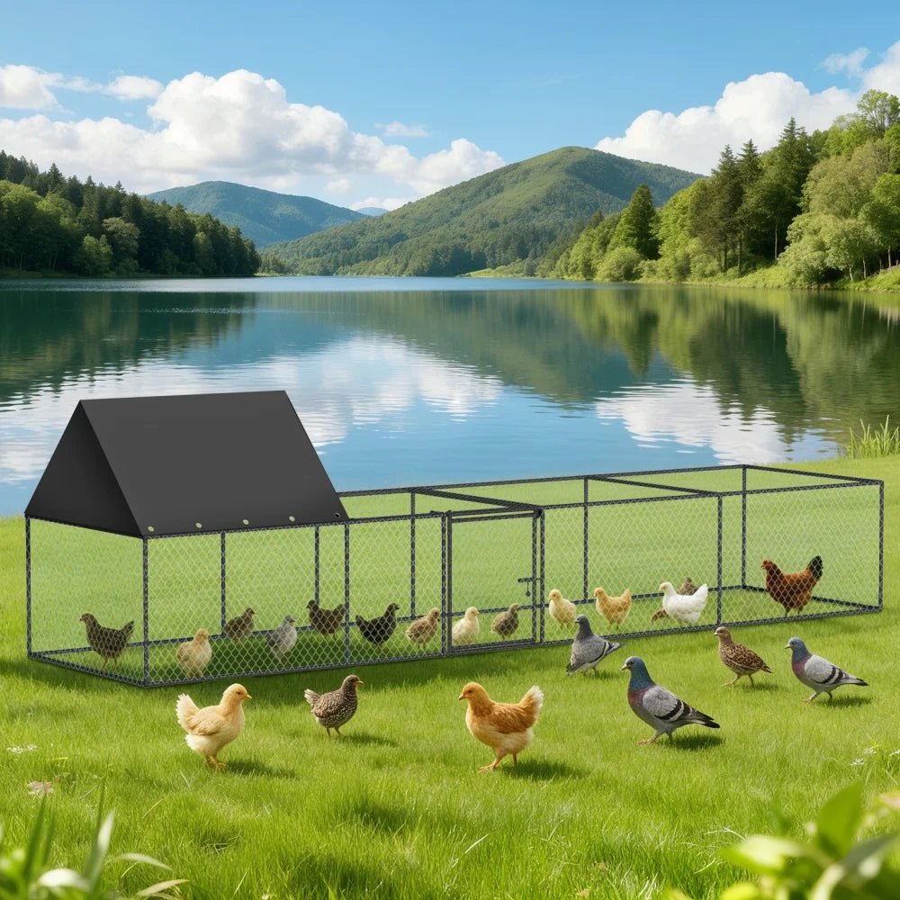 Bowart Large Outdoor Chicken Coop Cage Hen House Run