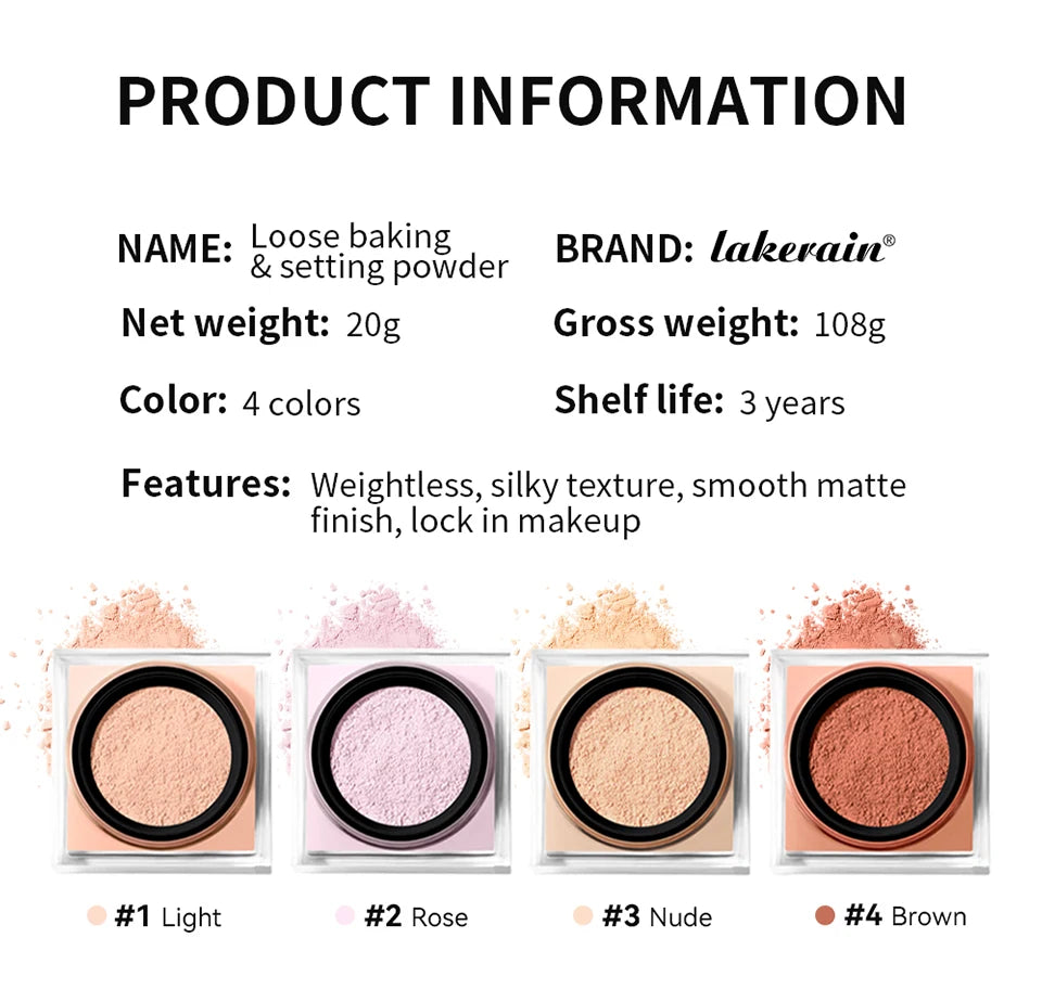ibcccndc Loose Setting Powder for Oil Control and Matte Finish