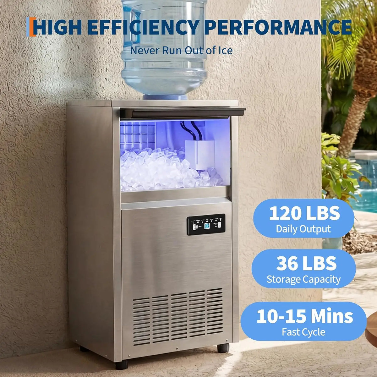 Commercial Ice Maker 120 Lbs Per Day T90FT Premier