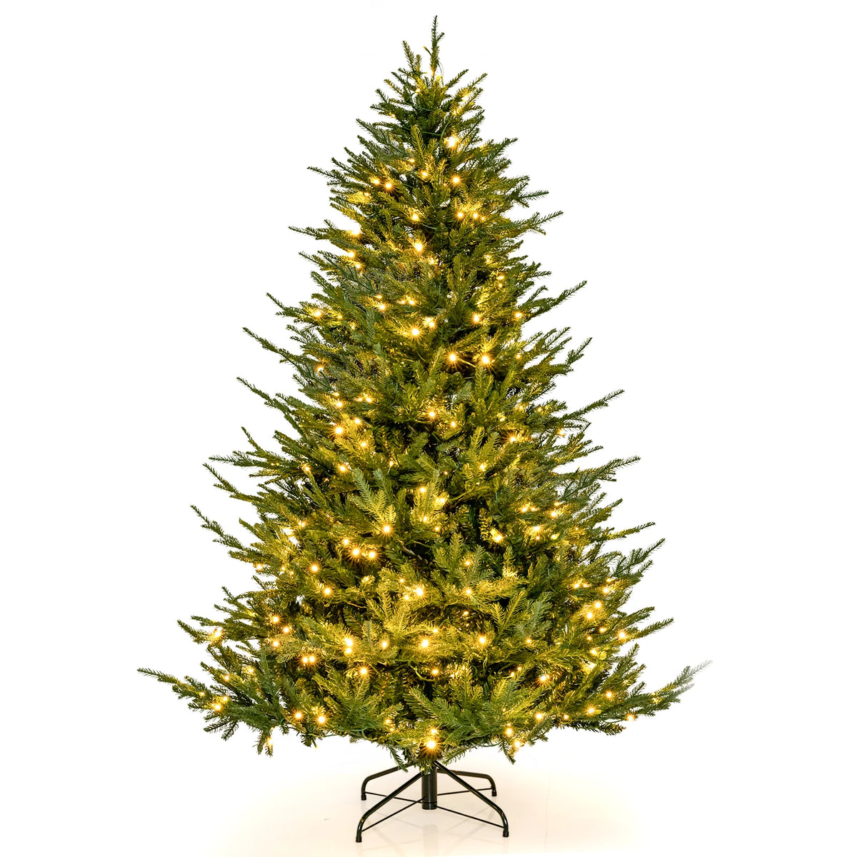 Lifezeal Pre Lit Artificial Christmas Tree With Metal Stand