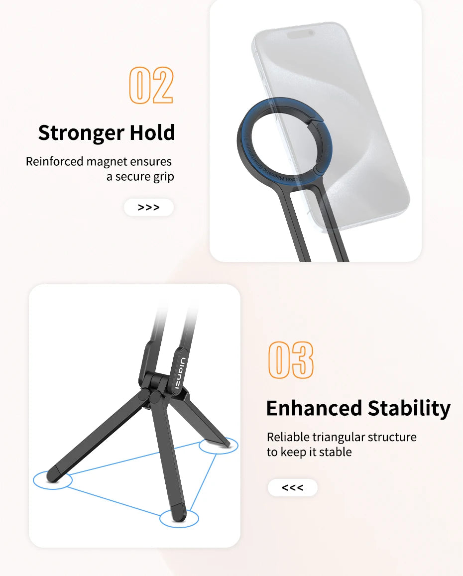 Ulanzi MA30 MagSafe Magnetic Phone Tripod Holder For iPhone Vlogging