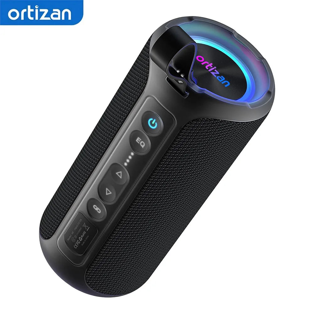 Ortizan Portable Bluetooth Speaker With Deep Bass And RGB Lighting