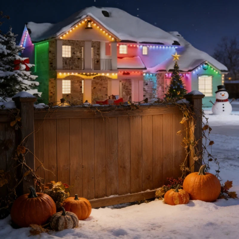 GCTeching Waterproof Permanent Outdoor LED String Lights For Decoration