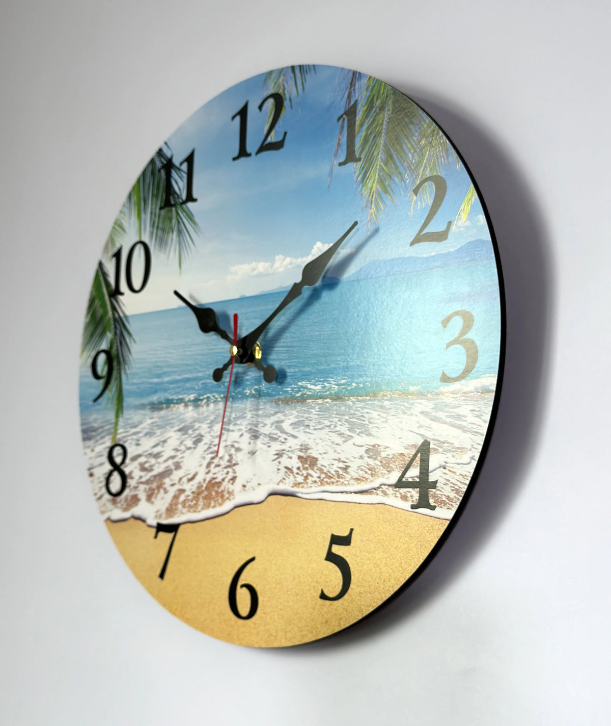 XMSJ Wooden Round Wall Clock Silent Decorative Living Room Accent