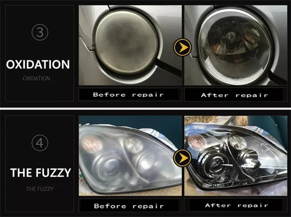 Headlight Polishing Kit Auto Headlight Renovator Light Restoration 300ml Polish