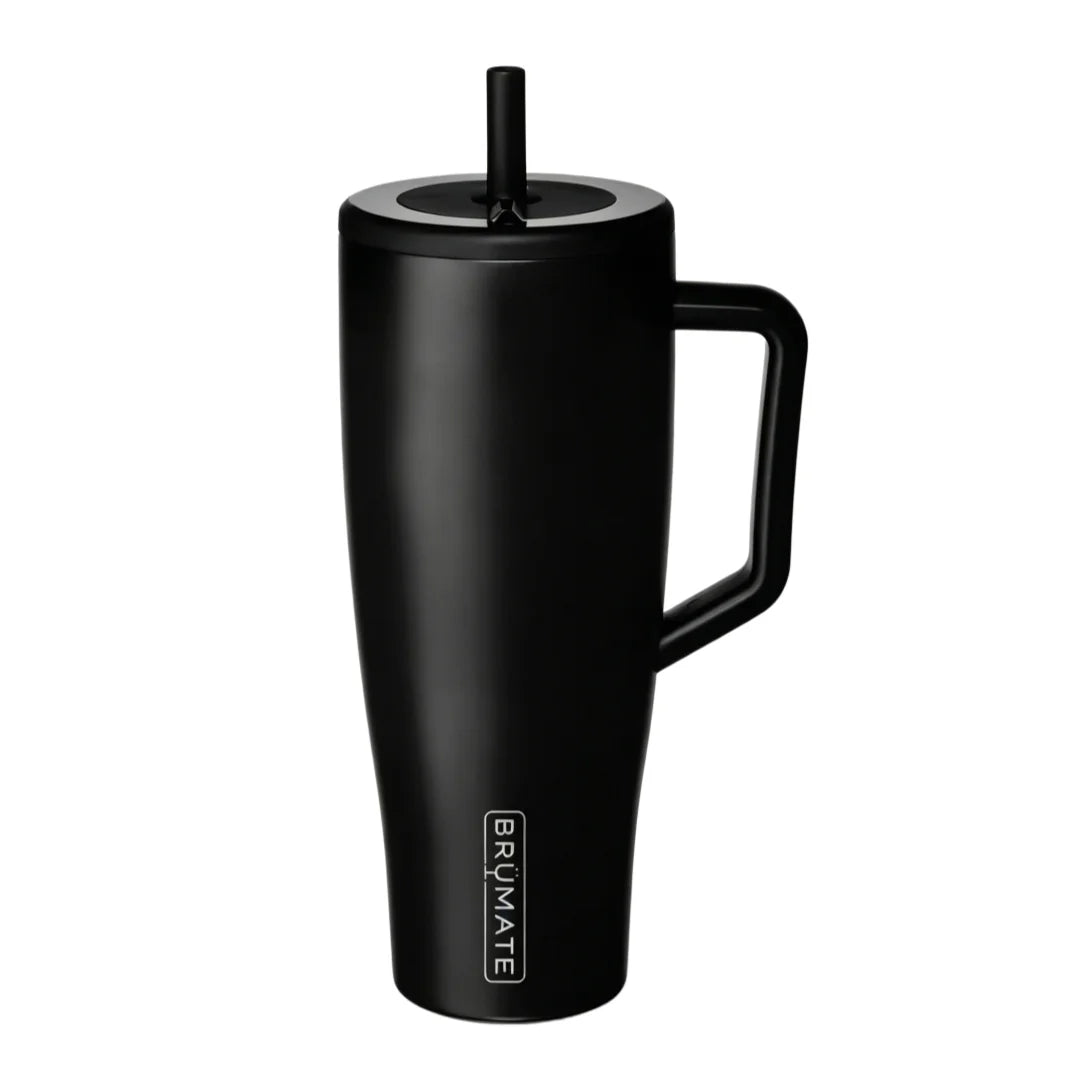 Brümate Era 40oz Tumbler with Handle and Straw Leakproof Insulated Stainless Steel Water Bottle Cup Holder Friendly Travel Mug Softsip