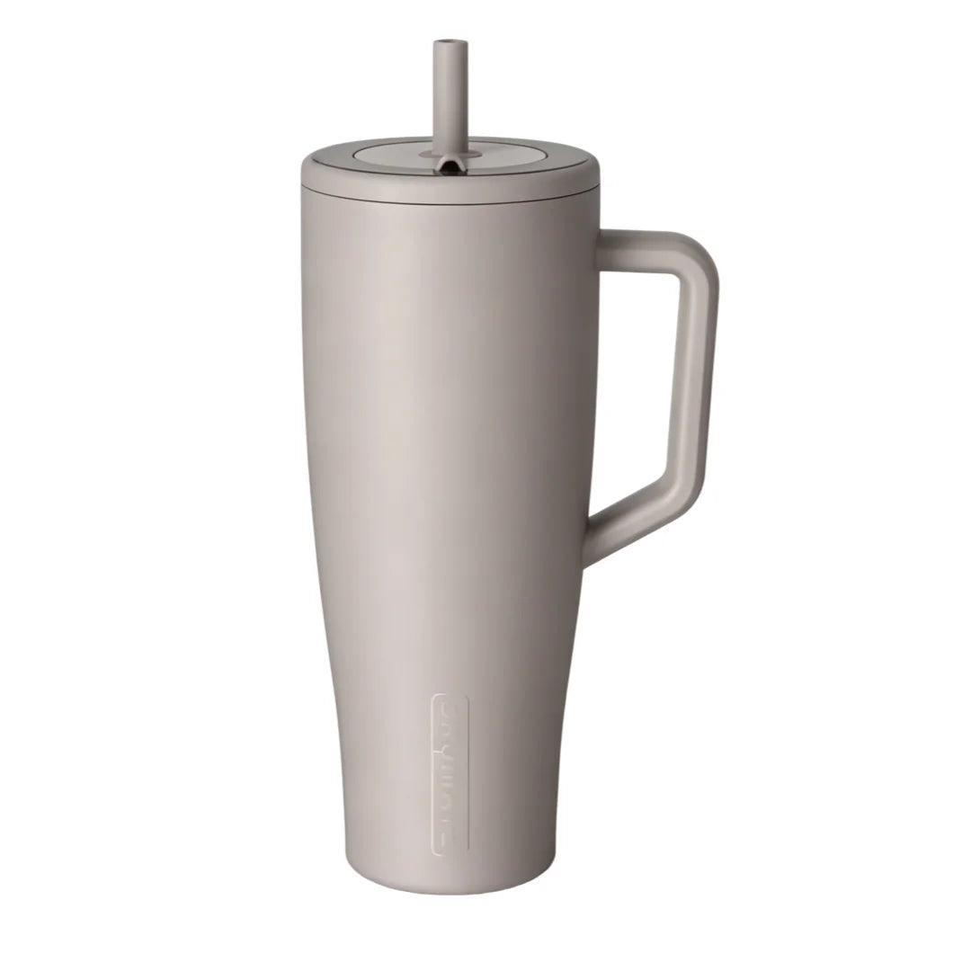Brümate Era 40oz Tumbler with Handle and Straw Leakproof Insulated Stainless Steel Water Bottle Cup Holder Friendly Travel Mug Softsip