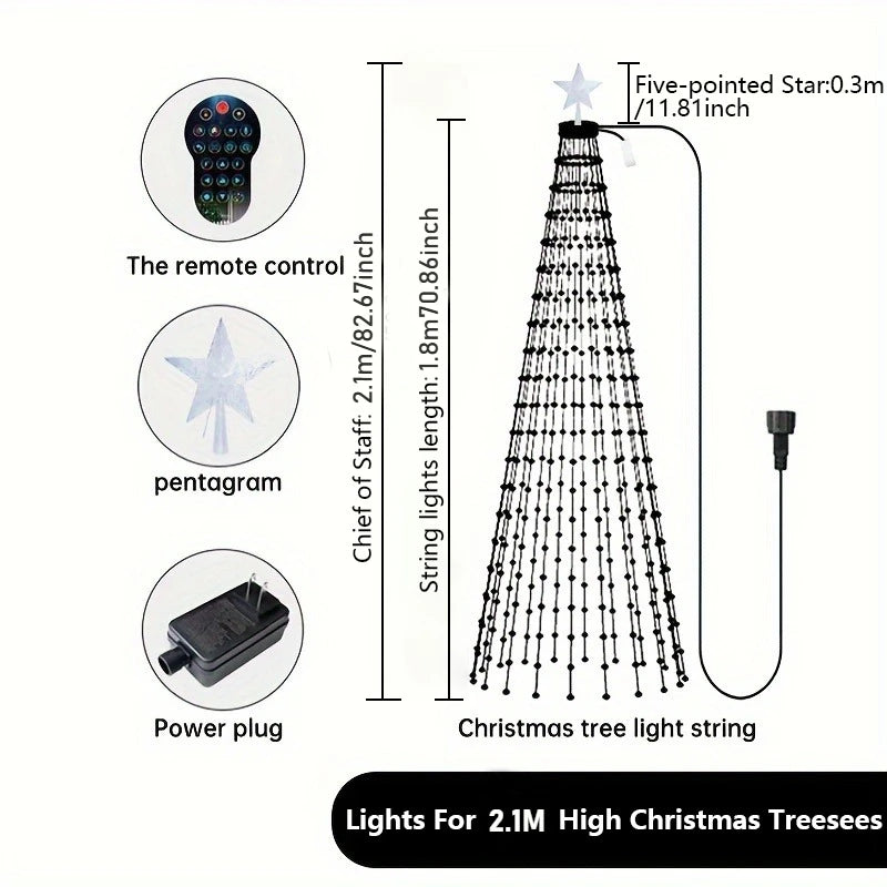 Mimirgb Smart LED Battery Christmas Tree String Lights