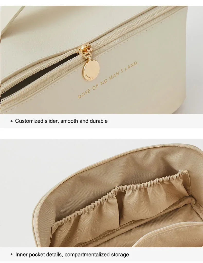 Travel Makeup Organizer Cosmetic Toiletry Bag With Zipper Storage