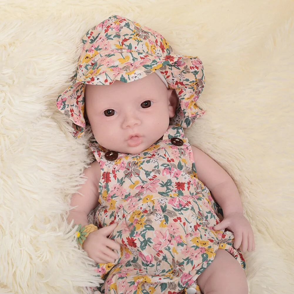 18.5-inch 3000g Realistic Silicone Reborn Baby Doll 100% Silicone Newborn Girl Toy for Children's Doll Collection