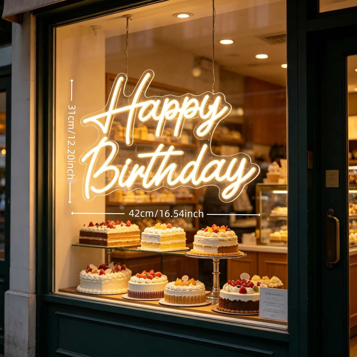 THIIXDAI Happy Birthday LED Neon Sign Warm USB
