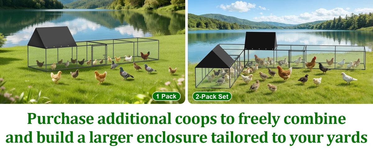Bowart Large Outdoor Chicken Coop Cage Hen House Run
