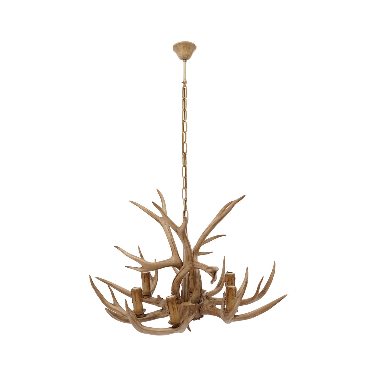 Retro Resin Deer Antler Pendant Ceiling Light For Dining Kitchen