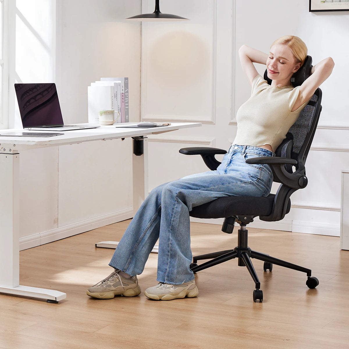 JHK High Back Mesh Office Chair With Adjustable Lumbar Support