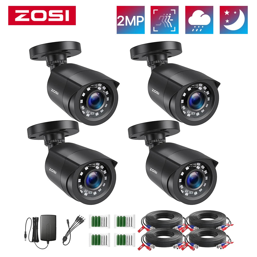 Zosi 1080P Hd Tvi Bullet Security Camera Outdoor Indoor
