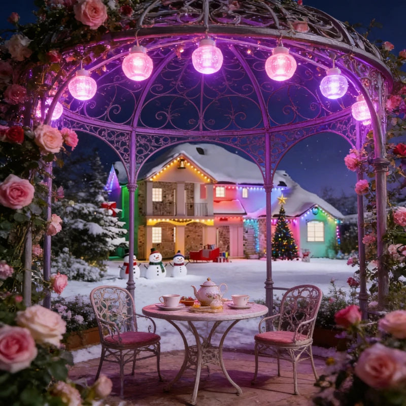 GCTeching Waterproof Permanent Outdoor LED String Lights For Decoration