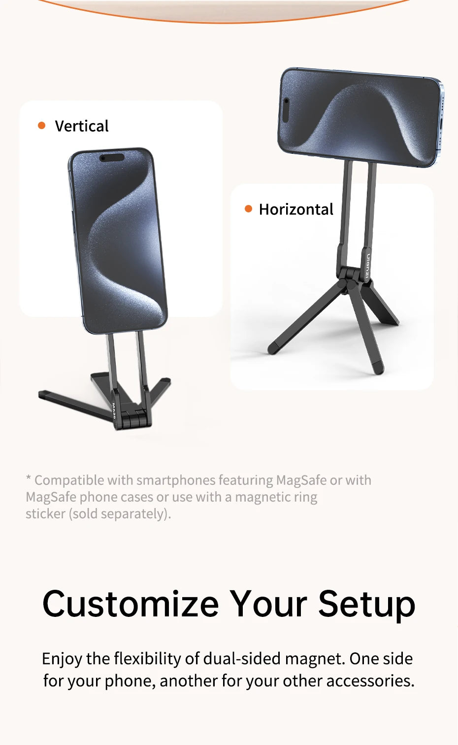 Ulanzi MA30 MagSafe Magnetic Phone Tripod Holder For iPhone Vlogging