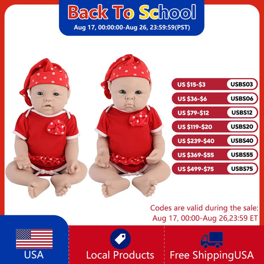 Authentic 100% Silicone Unpainted Reborn Baby Dolls Shipped from USA Warehouse Wholesale Realistic Baby Dolls for Kids Bebe Toys