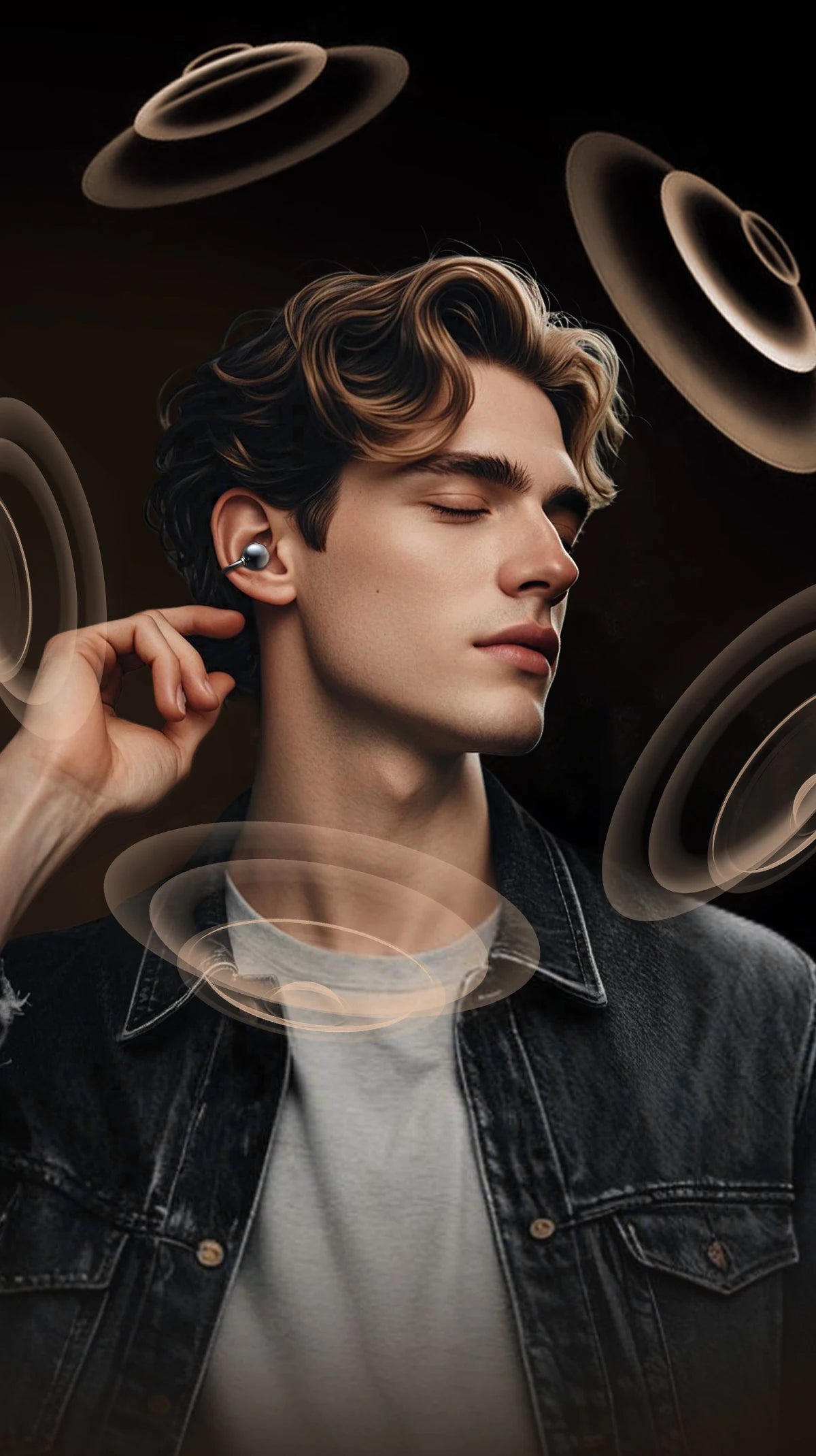 INSONIXN Open Ear Clip Wireless Bluetooth Headphones With Microphone