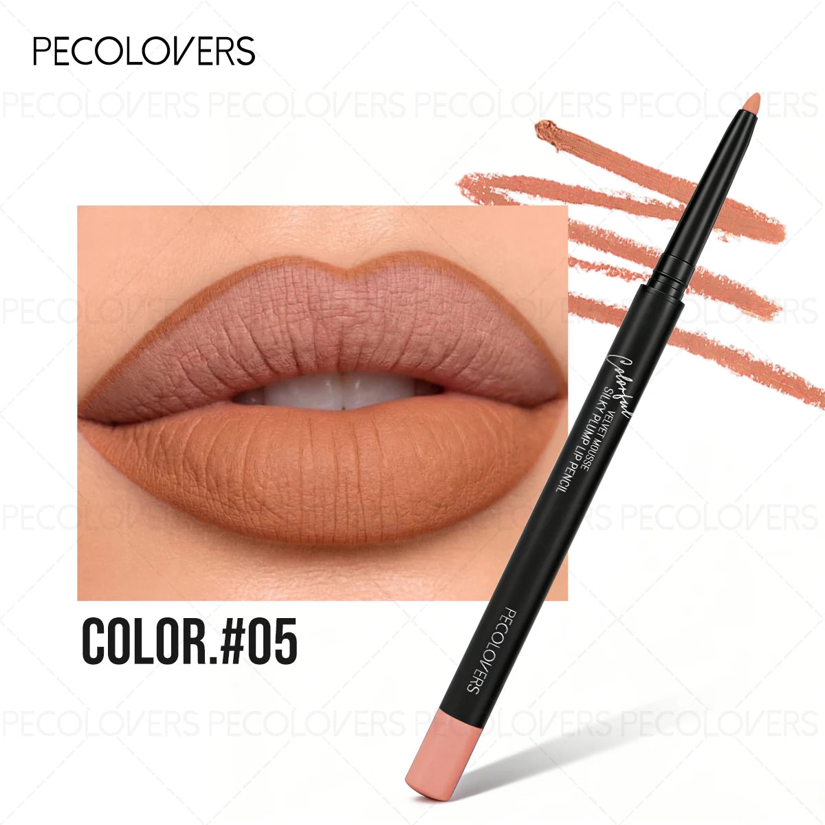 Matte Lip Liner Pencil Smooth Fine Tip For Long Wear