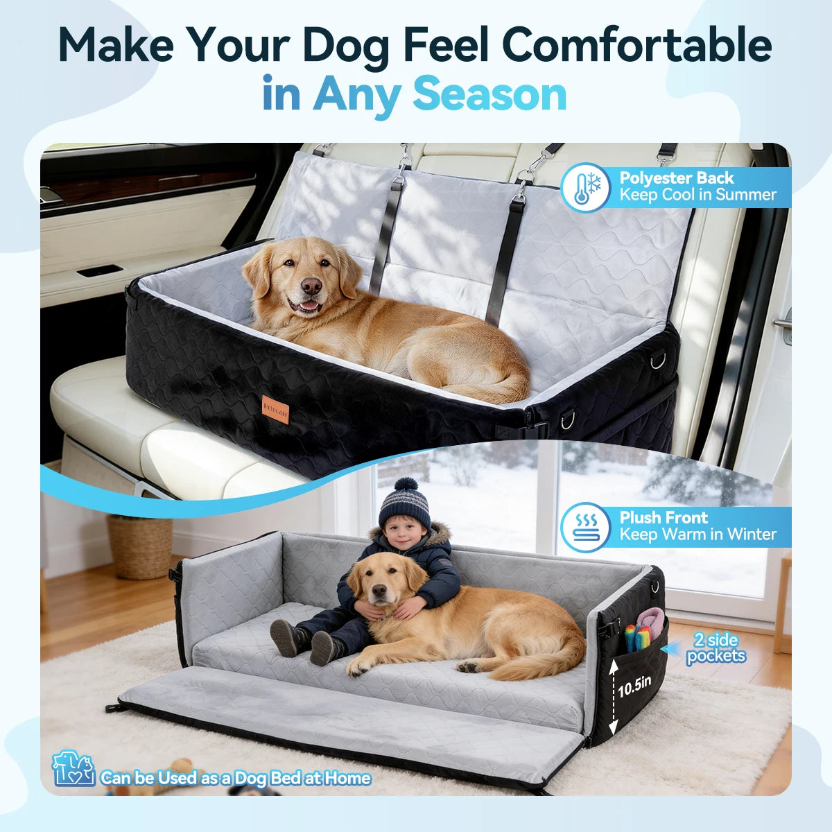 Domipet Extra Large Dog Car Seat Booster