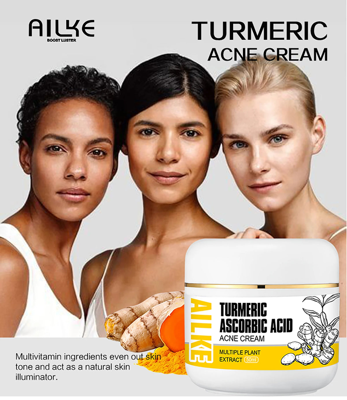 AILKE Organic Turmeric Skincare Kit for Brightening and Hydration