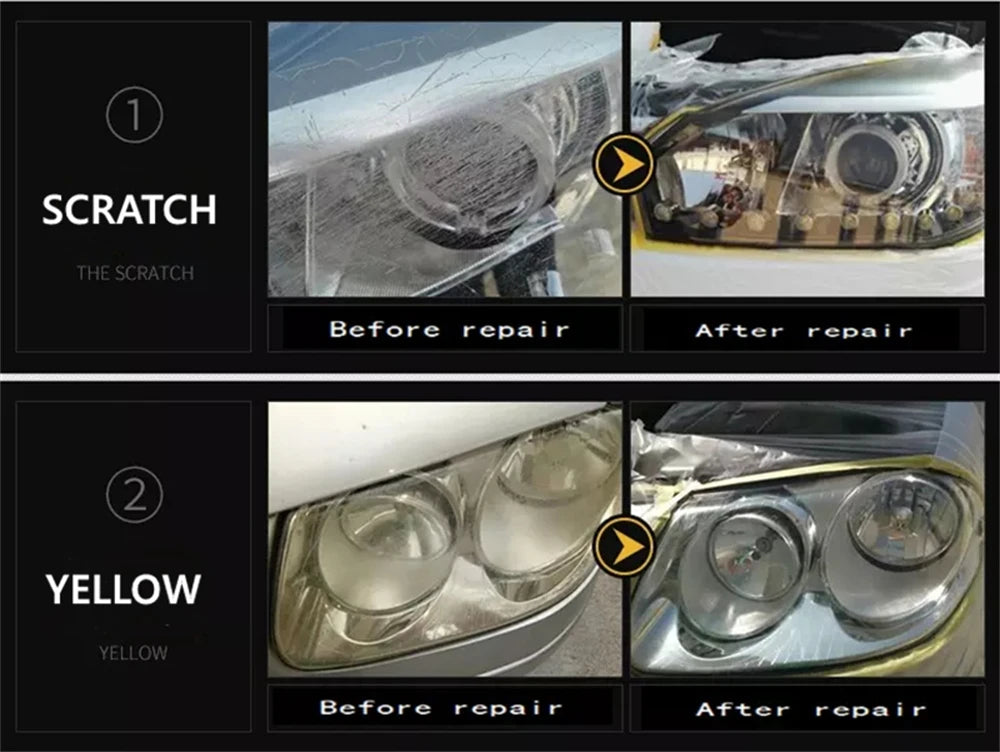 Headlight Polishing Kit Auto Headlight Renovator Light Restoration 300ml Polish