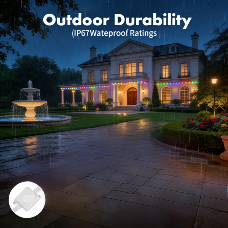 GCTeching Waterproof Permanent Outdoor LED String Lights For Decoration