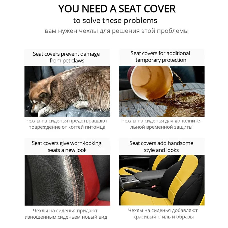 AUTOYOUTH Universal Car Seat Covers Four Seasons Tatting Cotton Foam