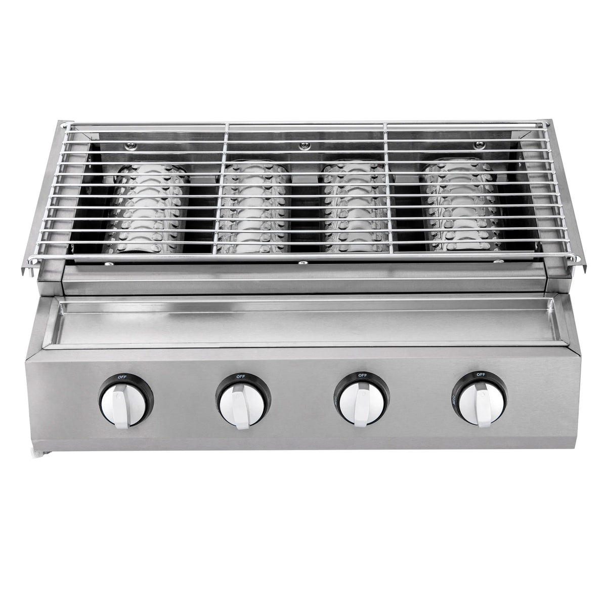 Professional Four Burner Stainless Steel Tabletop Propane Gas Grill Smokeless
