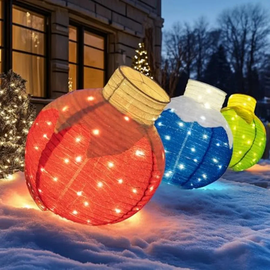 Led Christmas Ball Ornamental String Lights For Garden Yard