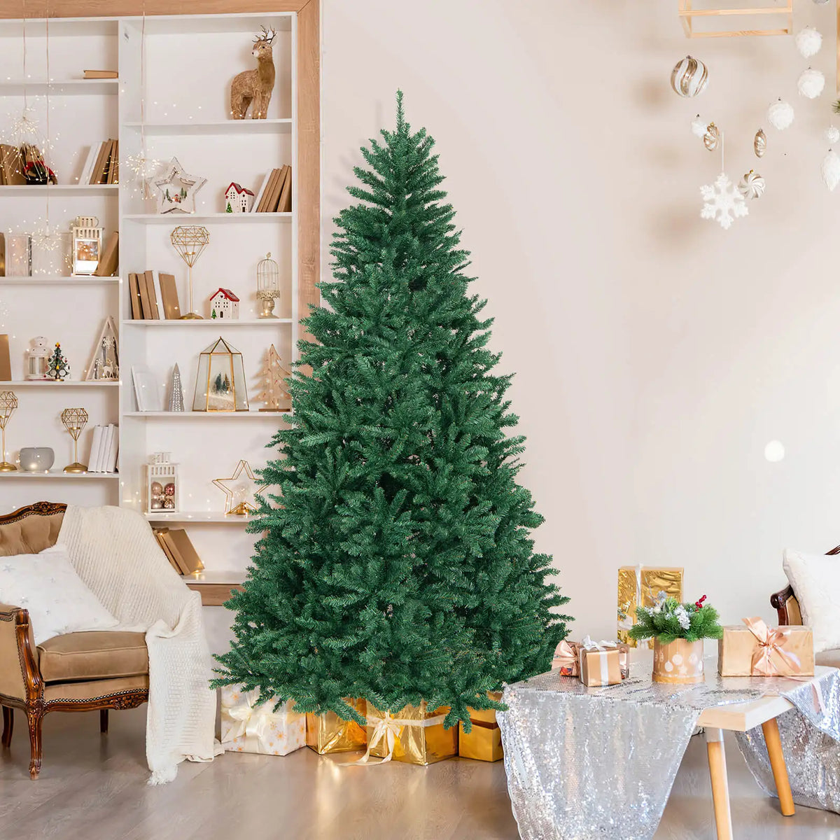 Lifezeal Artificial Christmas Tree Full Fir Hinged Structure