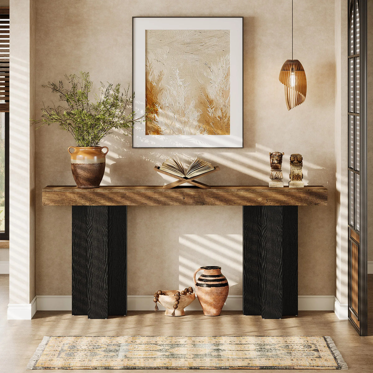 Tribesigns Farmhouse Console Table for Entryway Hallway and Living Room