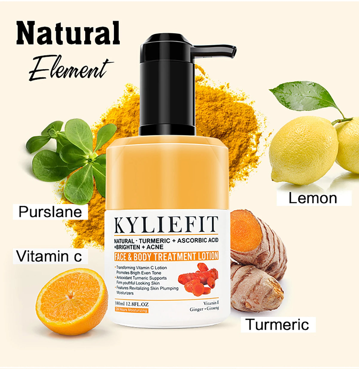 AILKE Organic Turmeric Skincare Kit for Brightening and Hydration