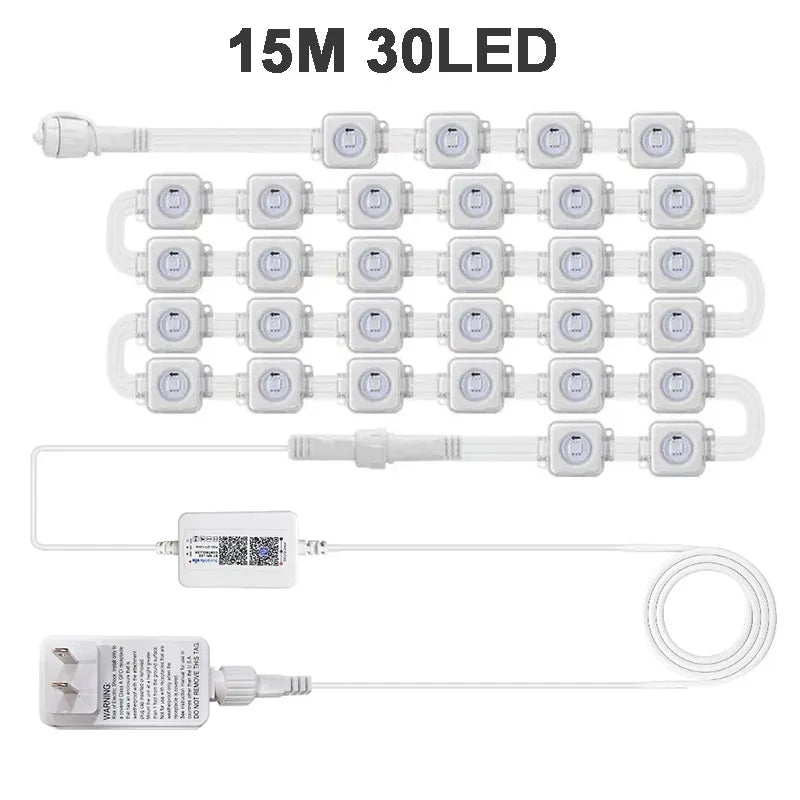 GCTeching Waterproof Permanent Outdoor LED String Lights For Decoration