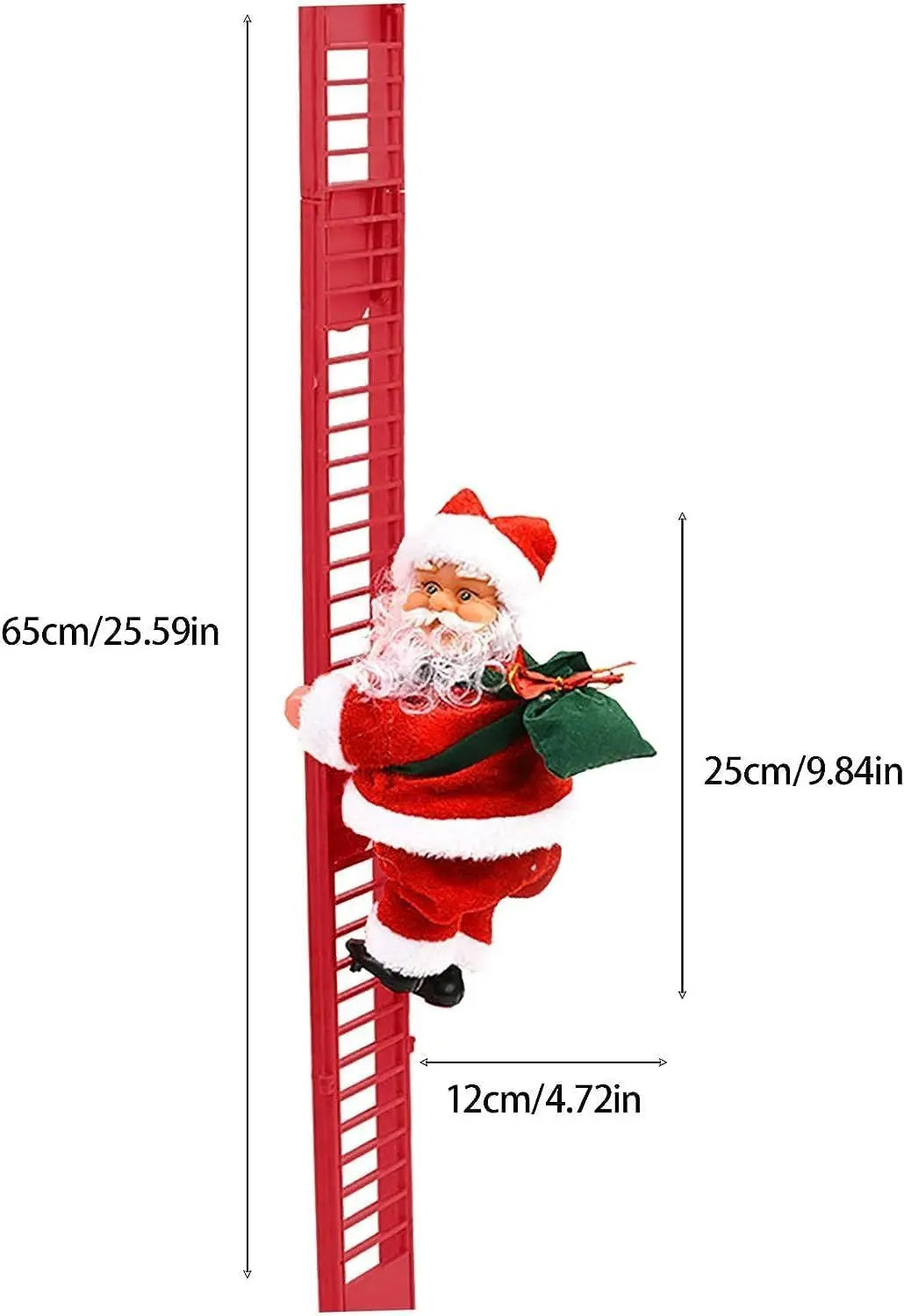 Electric Climbing Santa Christmas Tree Decoration With Led Lights