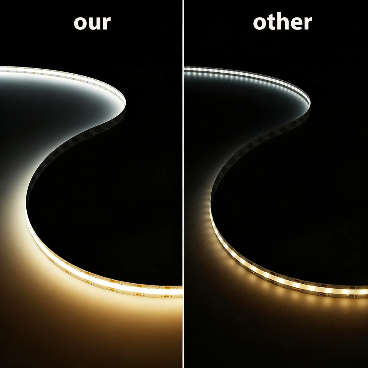 A-Convey 24V Dimmable COB LED Strip Lights With Remote Control