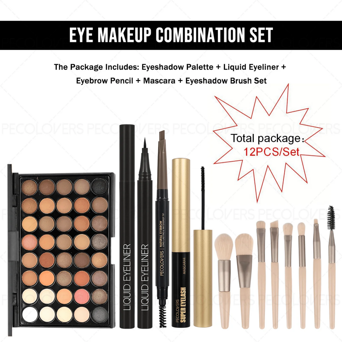 Eye And Brow Makeup Kit With Eyeshadow Palette Eyeliner Mascara