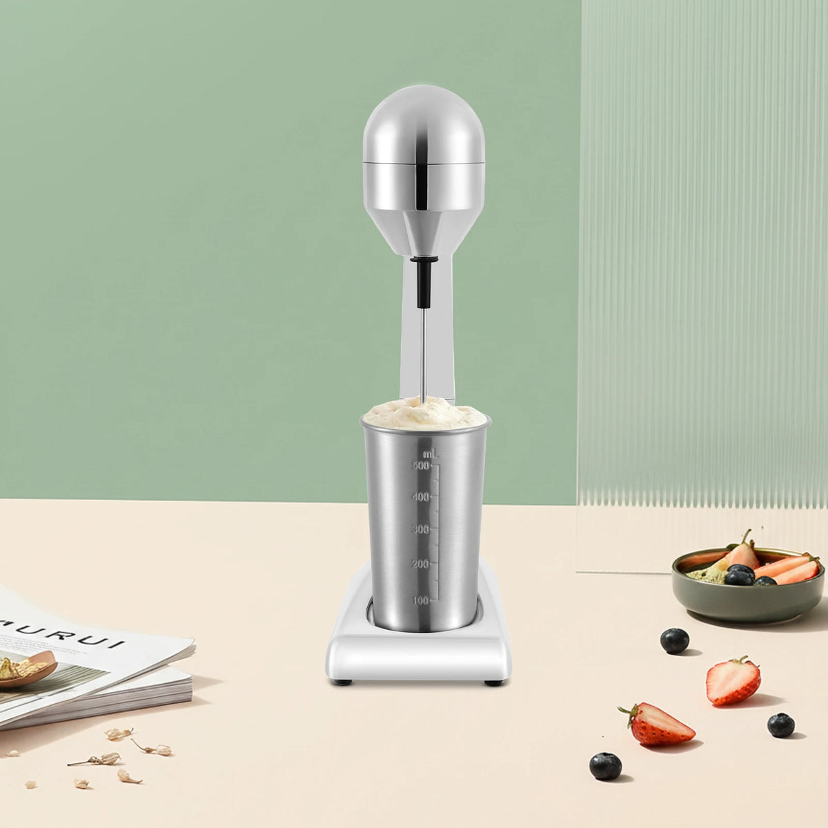 Milkshake Maker+100W Power, Electric Milk Shake Blender Maker+16000/22000rpm Speed, Household Commercial Drink Mixer+500ml Cup Capacity, For Milk Tea Stores Homes Coffee Shops Hotels Restaurants Making Malted Milk Milkshakes