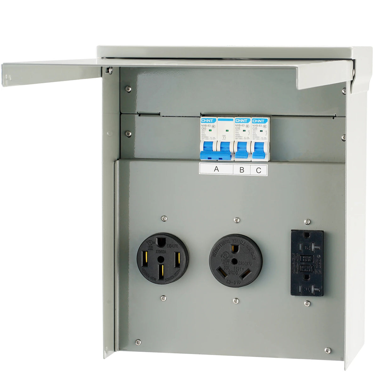 SucceBuy RV Power Outlet Panel 125/250V 50A TT-30R 14-50R