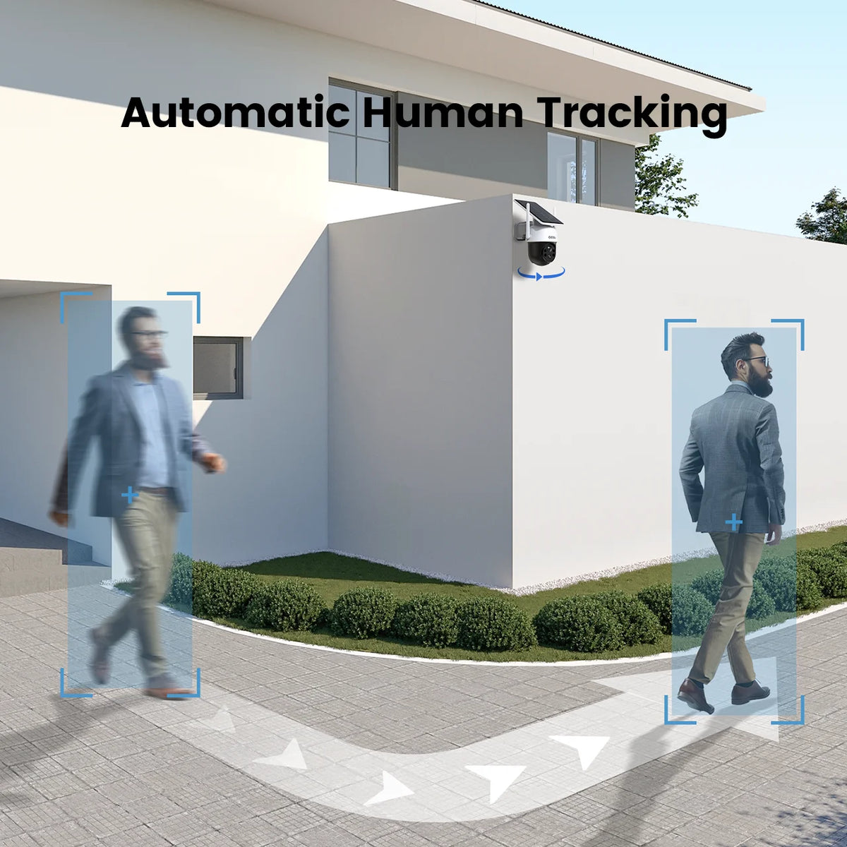 Dekco 3MP Wire-Free Solar Wifi Security Camera With Pt