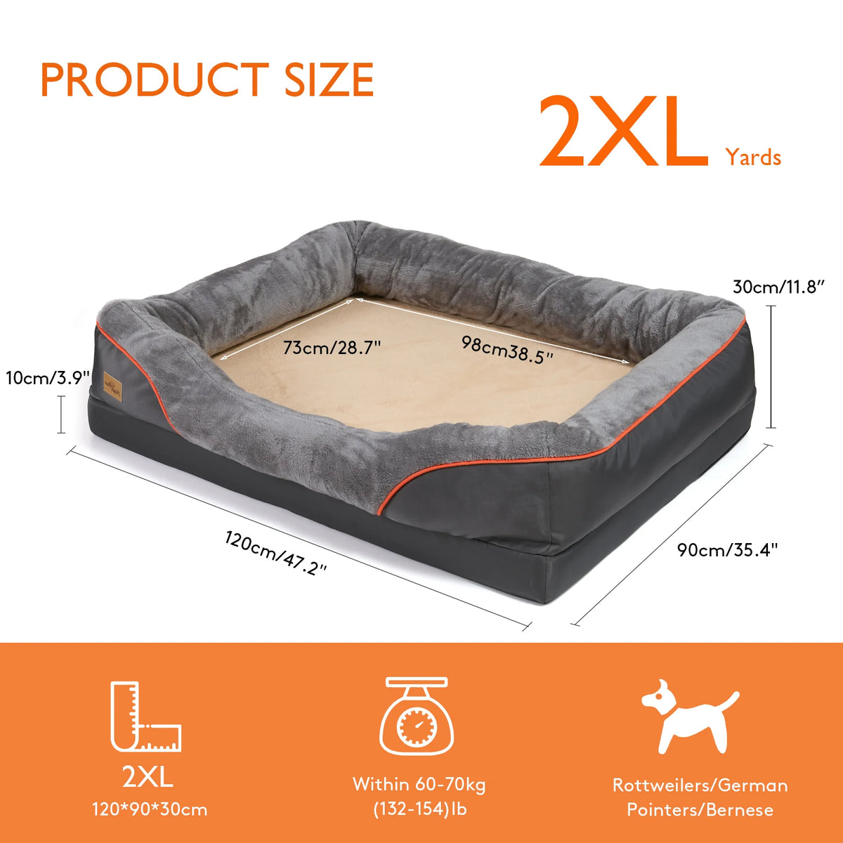 Bingopaw Super Soft Orthopedic Dog Bed With Removable Cover