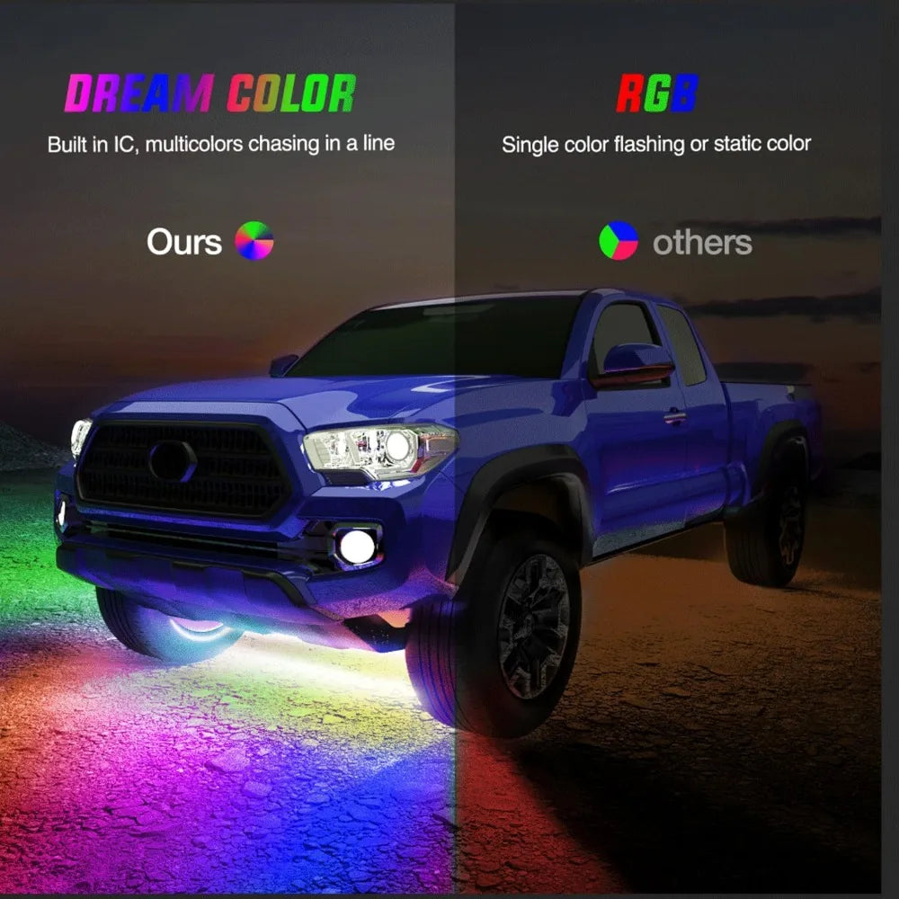 Nilight Car Underglow Neon Strip Lights With App Remote
