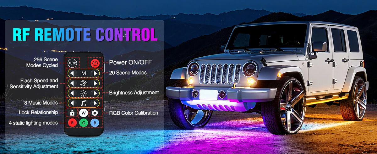 Nilight Car Underglow Neon Strip Lights With App Remote