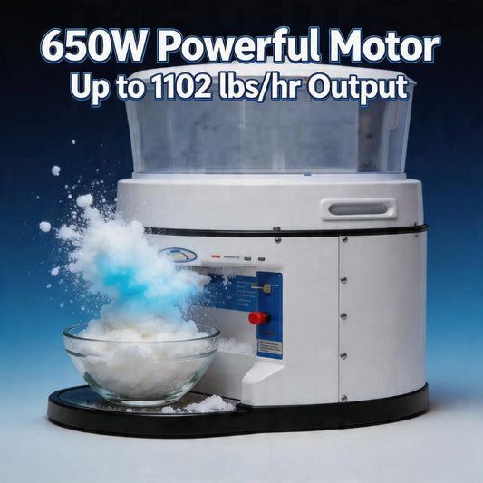Electric Stainless Steel Ice Shaver Machine With Adjustable Texture